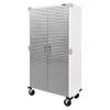 Seville Classics UltraHD Solid Steel Rolling Lockable Metal Storage Cabinet Locker Organizer, w/Adjustable Shelves for Garage, Warehouse, Office, Classroom, White, 36" W x 18" D x 72" H view 1