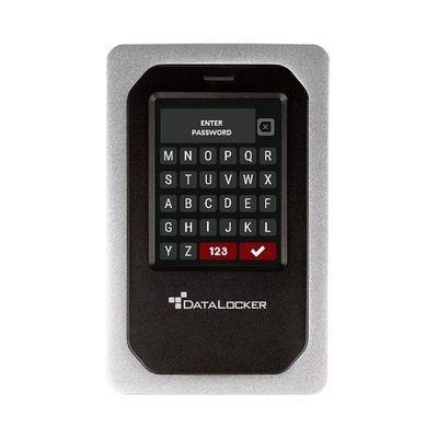 DataLocker DL4 FE 1TB Password Protected Encrypted SSD, Easy Screen Guided Setup, AES 256, IP64 Dust/Water Resistant, TAA Compliant Trusted FIPS 140-3 Level 3, OS Independent, USB-C/USB-A