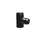 DuraVent 3PVP-TADB1 3 in. Dia. Pellet Vent Pro Black Adapter Tee with Clean-Out Tee Cap