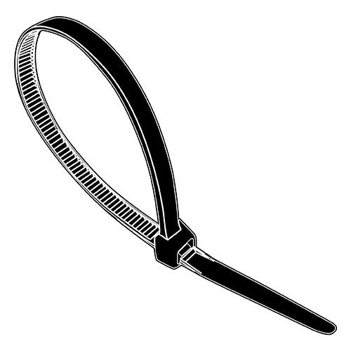 04.1-18LB Cable Tie UV Black Nylon 6/6 (Pack Qty 5,000) BC-04.1-18TCBK by Shorpioen