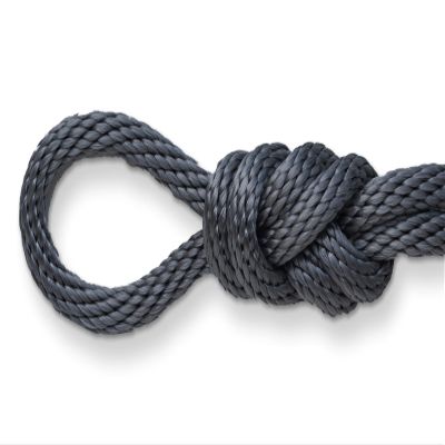 Montauk Rope 1/2" (12mm) Solid Braid Polypro Derby Rope  Low Stretch Polypropylene Rope for Horse Halters, Leads, Crafts, Decorative Barriers and Outdoor Use  Floats- Charcoal Gray - 250 Feet