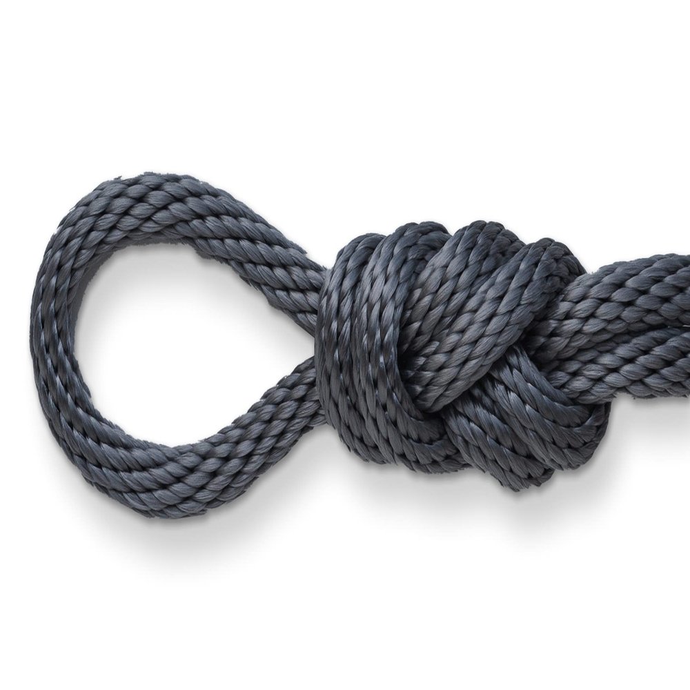 Montauk Rope 1/2" (12mm) Solid Braid Polypro Derby Rope  Low Stretch Polypropylene Rope for Horse Halters, Leads, Crafts, Decorative Barriers and Outdoor Use  Floats- Charcoal Gray - 250 Feet