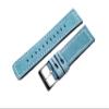NICKSTON Light Blue with White Stitches Band Compatible with Garmin Vivoactive 4 45mm Case Size Smartwatch Elegant Soft Leather Strap Bracelet PT22 (4. Rose Gold Color Buckle) view 1