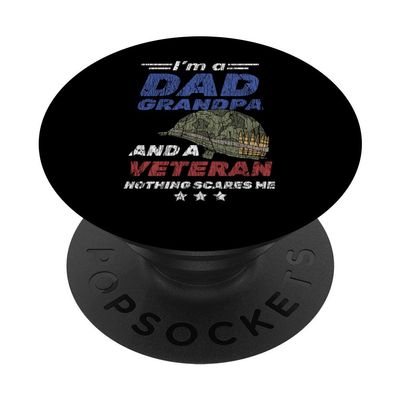 Vintage Veteran Dad Grandpa Hero Proud Army Vietnam Veteran PopSockets PopGrip: Swappable Grip for Phones & Tablets