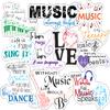 Music Stickers - Melody Stickers for Men, Song Notes Sticker, Women, Kids - Waterproof, Extra Sticky, Durable Vinyl - Work Great On Water Bottles, A Laptop, Car Decal, Or As Party Favors view 1