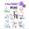 Music Stickers - Melody Stickers for Men, Song Notes Sticker, Women, Kids - Waterproof, Extra Sticky, Durable Vinyl - Work Great On Water Bottles, A Laptop, Car Decal, Or As Party Favors view 2