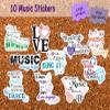 Music Stickers - Melody Stickers for Men, Song Notes Sticker, Women, Kids - Waterproof, Extra Sticky, Durable Vinyl - Work Great On Water Bottles, A Laptop, Car Decal, Or As Party Favors view 3