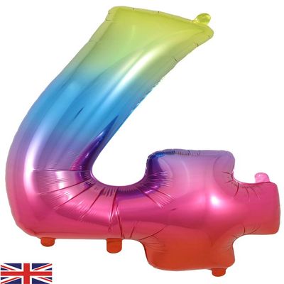 OAKTREE UK 604049 Oaktree 34" Number 4 Rainbow