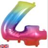 OAKTREE UK 604049 Oaktree 34" Number 4 Rainbow view 1