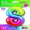 OAKTREE UK 604087 Oaktree 34" Number 8 Rainbow view 2