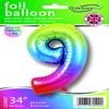 OAKTREE UK 604094 Oaktree 34" Number 9 Rainbow view 2