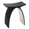 Black Matte Arched Solid Surface Resin Bathroom/Shower Stool view 1