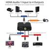 SIIG 4K HDMI Audio Extractor, 4K30Hz, HDCP 1.4, Audio Extract to Optical Toslink/Coaxial/ 3.5mm Simultaneously, Supports Digital 5.1/ PCM 2 Channel Audio (CE-H26Q11-S1) view 3