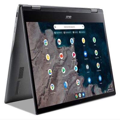 acer Chromebook Spin 513 Convertible Laptop | Qualcomm Snapdragon 7c | 13.3" FHD IPS Touch Corning Gorilla Glass Display | 4GB LPDDR4X | 64GB eMMC | WiFi 5 | Backlit KB | Chrome OS | R841T-S4ZG, Gray
