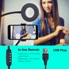 LED Ring Light Phone Holder with Bluetooth, USB Selfie Ring Light Phone Stand, Vlogging Live Stream Light Kit view 4