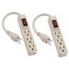 3 Outlet Power Strip - 14 AWG x 3C, 15 Amp Shock Proof, 3 Prong, White, (Pack of 2) - by Revpex view 1