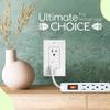 3 Outlet Power Strip - 14 AWG x 3C, 15 Amp Shock Proof, 3 Prong, White, (Pack of 2) - by Revpex view 4