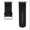 Affinity Bands Wisconsin School of Business Premium Leather Watch Band Compatible with Apple Watch (42/44/45/49mm (46mm Series 11) Short Onyx Black) view 2