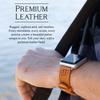 Affinity Bands Wisconsin School of Business Premium Leather Watch Band Compatible with Apple Watch (38/40/41mm (42mm Series 11) Long Onyx Black) view 4