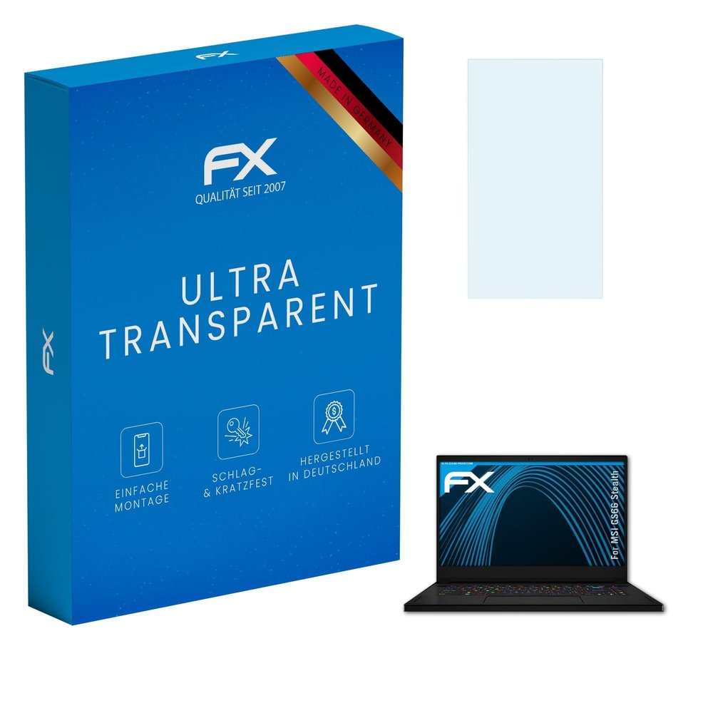 atFoliX Screen Protection Film compatible with MSI GS66 Stealth Screen Protector, ultra-clear FX Protective Film (2X)