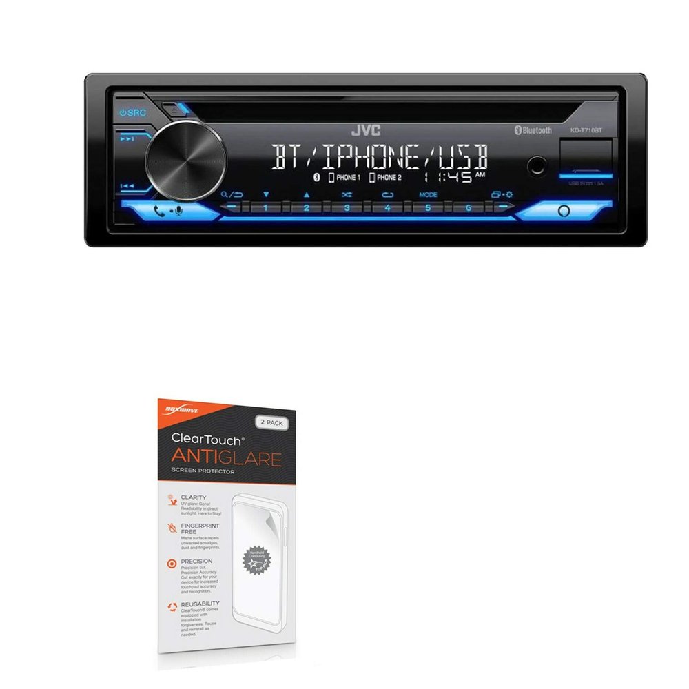 BoxWave Screen Protector Compatible with JVC KD-T710BT - ClearTouch Anti-Glare (2-Pack), Anti-Fingerprint Matte Film Skin