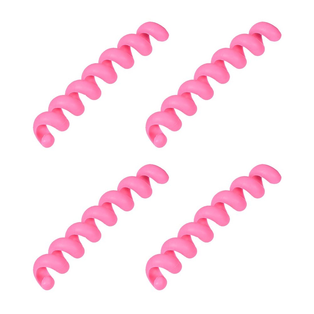 uxcell 4pcs Cord Organizer Pink Wire Management for Camera Travelling Flexible Cord Keeper Lightweight Spiral Holders