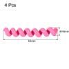 uxcell 4pcs Cord Organizer Pink Wire Management for Camera Travelling Flexible Cord Keeper Lightweight Spiral Holders view 2