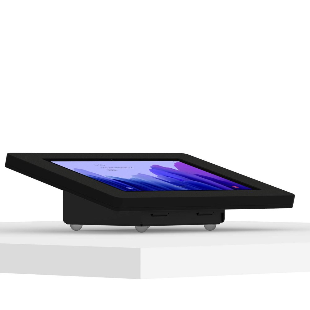 VidaMount Black Enclosure and Fixed Tilted 15 Desk/Surface Mount [Bundle] Compatible with Samsung Galaxy Tab A7 10.4
