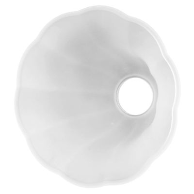 SOLUSTRE Glass Lampshade for Wall Ceiling Floor Scalloped Fluted Wavy Home Decor Unique Chandelier Light Cover