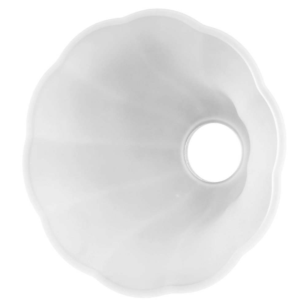 SOLUSTRE Glass Lampshade for Wall Ceiling Floor Scalloped Fluted Wavy Home Decor Unique Chandelier Light Cover