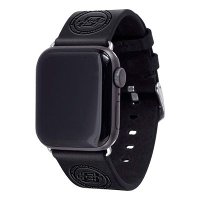 Affinity Bands Oklahoma State University Center for Health Sciences Premium Leather Watch Band Compatible with Apple Watch (38/40/41mm (42mm Series 11) Short Onyx Black)