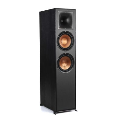 Klipsch Reference R-820F Floorstanding Speaker for Home Theater Systems with 8 Dual Woofers, Tower Speakers with Bass-Reflex via Rear-Firing Tractrix Ports in Black (Renewed)