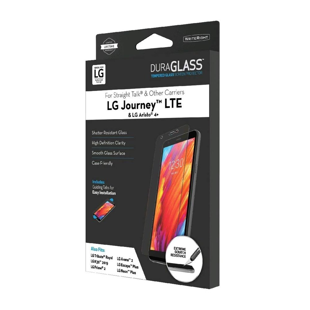WriteDuraglass Tempered Glass Screen Protector For LG Journey LTE & LG Aristo 4+
