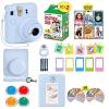 Fujifilm Instax Mini 12 Instant Camera Pastel Blue + Shutter Compatible Carrying Case + Fuji Film Value Pack (20 Sheets) + Shutter Accessories Bundle, Color Filters, Photo Album, Assorted Frames. view 1