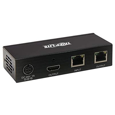 Tripp Lite HDMI Over Cat6 Receiver w Repeater 4K60Hz HDR 4:4:4 PoC IR TAA (B127A-110-BH)