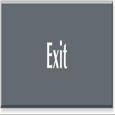 The Sign Studio  3 x 9 -"Exit  Gray/White  Laser Engraved Sign - for Interior/Exterior - 16th Thickness - Includes dble Sided 3M Tape on Back for Easy self-Application