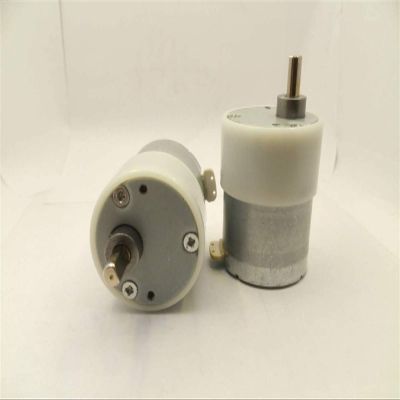 Pangocho Jinchao-Dc Motor 2PCS High Precision Low Noise DC 530 Motor, with Plastic Gear with a Flat Shaft, 35ZYL002 35ZYC-01 9V 110RPM, Easy to Install (Speed(RPM) : Round Shaft)