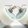 Pangocho Jinchao-Dc Motor 2PCS High Precision Low Noise DC 530 Motor, with Plastic Gear with a Flat Shaft, 35ZYL002 35ZYC-01 9V 110RPM, Easy to Install (Speed(RPM) : Round Shaft) view 2