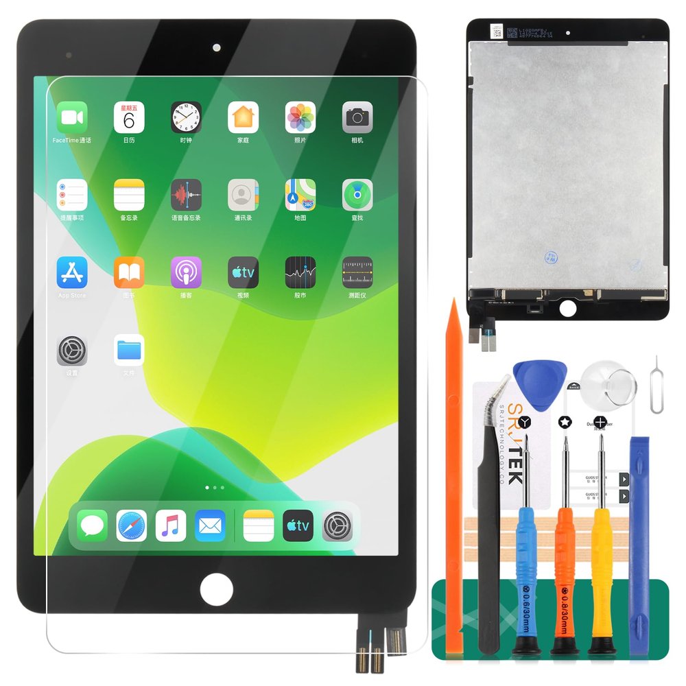 Screen Replacement for iPad Mini 5 A2133 2124 2126 Display LCD Touch Screen Digitizer Assembly (Black)
