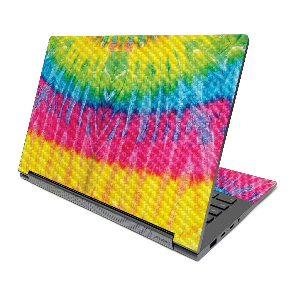 MightySkins Carbon Fiber Skin Compatible with Lenovo Yoga C940 14 (2020) - Tie Dye 2 | Protective, Durable Textured Carbon Fiber Finish | Easy to Apply, Remove, and Change Styles | Made in The USA