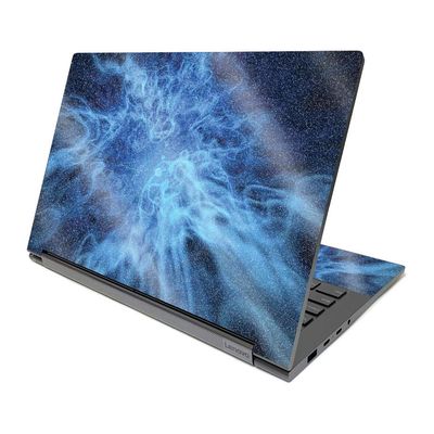MightySkins Glossy Glitter Skin Compatible with Lenovo Yoga C940 14 (2020) - Blue Mystic Flames | Protective, Durable High-Gloss Glitter Finish | Easy to Apply and Change Styles | Made in The USA