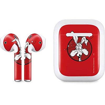 Skinit Decal Audio Skin Compatible with Apple AirPods - Officially Licensed Looney Tunes Wile E Coyote Stars Design