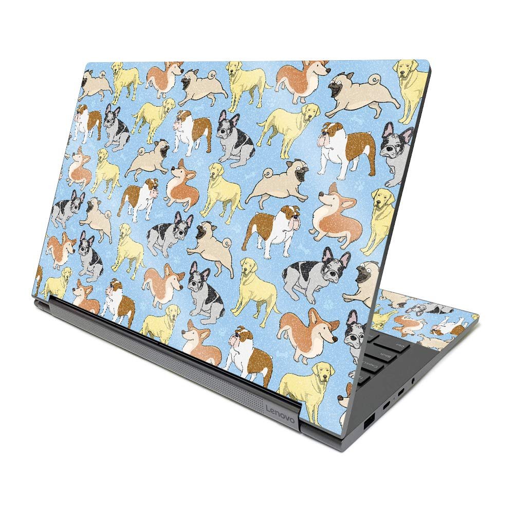 MightySkins Glossy Glitter Skin Compatible with Lenovo Yoga C940 14 (2020) - Puppy Party | Protective, Durable High-Gloss Glitter Finish | Easy to Apply, Remove, and Change Styles | Made in The USA