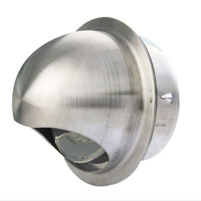 DZDZXQG Round Air Vent Grille with Non-Return Damper Flap Stainless Steel Ventilation Cover Wall Vent Outlet Exhaust Extractor for The External Wall Exhaust, Fresh Air, Hood Exhaust,180mm