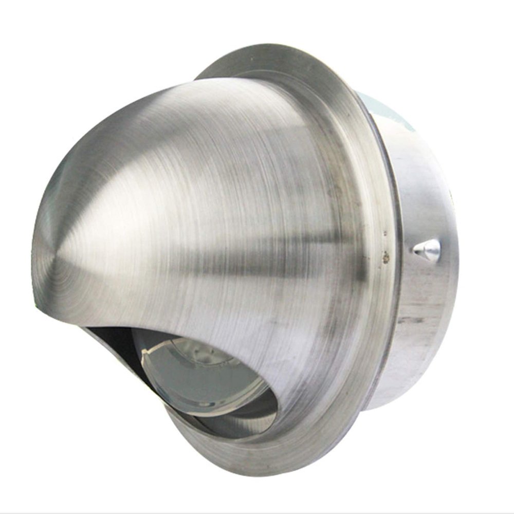 DZDZXQG Round Air Vent Grille with Non-Return Damper Flap Stainless Steel Ventilation Cover Wall Vent Outlet Exhaust Extractor for The External Wall Exhaust, Fresh Air, Hood Exhaust,180mm