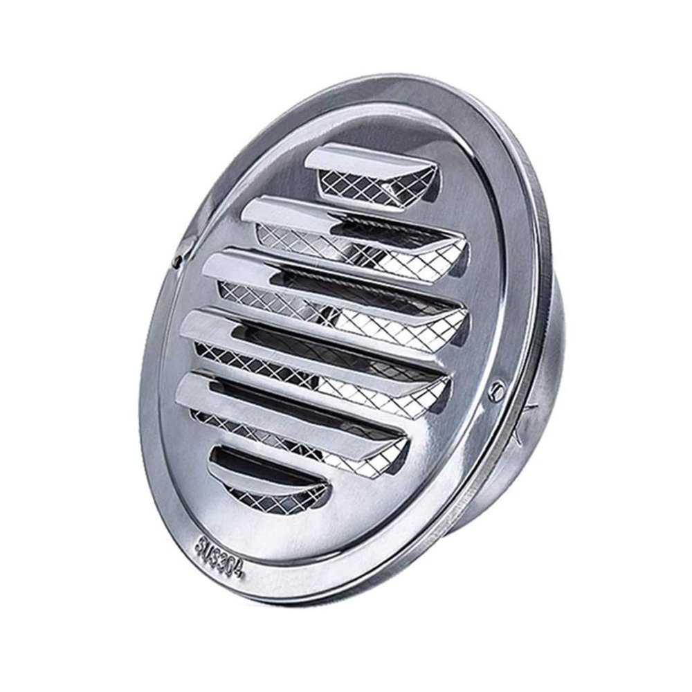 DZDZXQG Air Vent Stainless Steel Grille External Extractor Round Wall Vent Cover for Bathroom Office Kitchen Ventilation,150mm