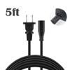 5ft AC 2-Prong Lead for Audiovox Coby Apex DVD Player Power Cord Cable Adapter view 3