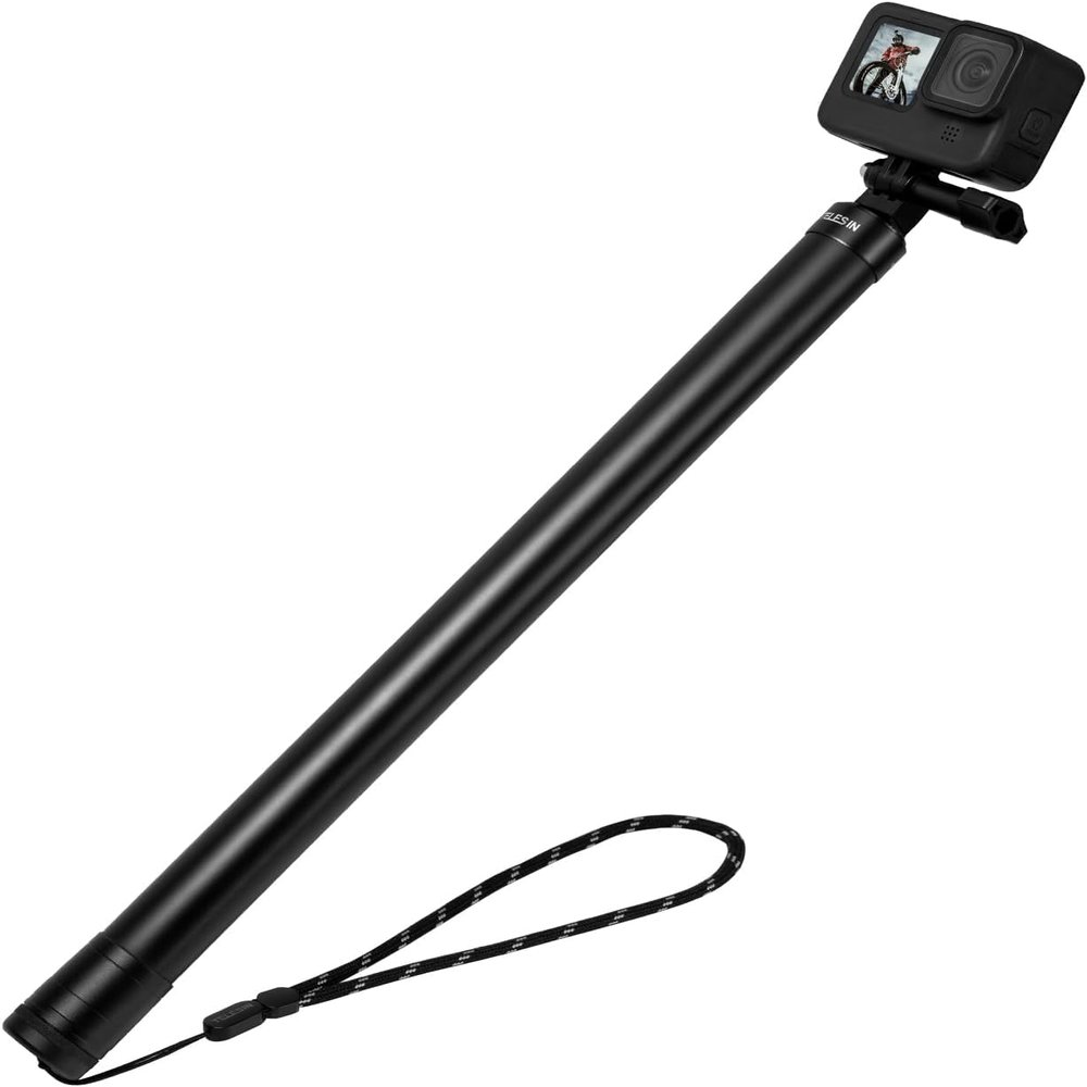 TELESIN Long Selfie Stick Pole Invisible 3M/118 Inch Carbon Fiber Monopod for DJI Action 6 5 Pro 4 3 Osmo Nano 360 Pocket 3 GoPro Max Hero 13 12 11 10 9 Insta360 X3 X4 X5 Ace Pro Go3