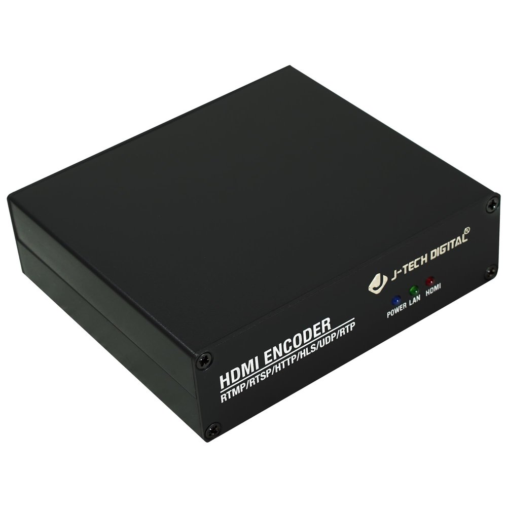 J-Tech Digital HDMI H.264 IPTV Encoder Livestream with Audio Embedder 1080P 60Hz for Online Streaming Platforms Control App Available [JTECH-ENCH4A]