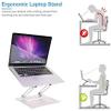 Laptop Stand Ergonomic Aluminum Laptop Computer Portable Riser | Adjustable Laptop Mount Multi-Angle Stand Elevator for Desk | Laptop Computer Stand, Laptop Workstation Notebook Reading Holder Laptops view 3